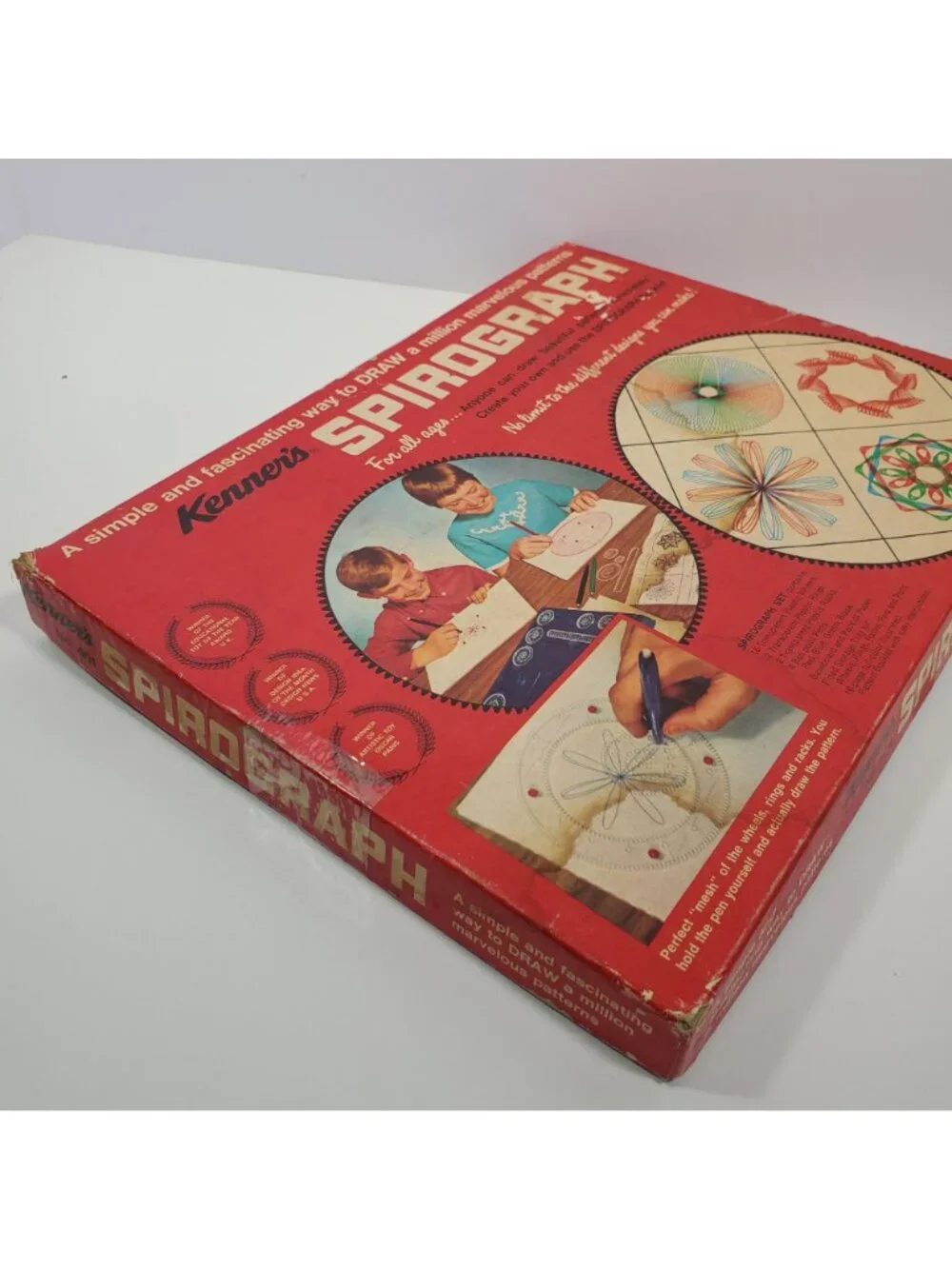Kenner 1967 Spirograph Drawing Set Complete Minus Pens Vintage Blue Tray - Picture 9 of 12